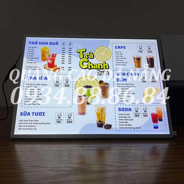 Hộp đèn led menu để bàn - Quảng Cáo Đà Nẵng