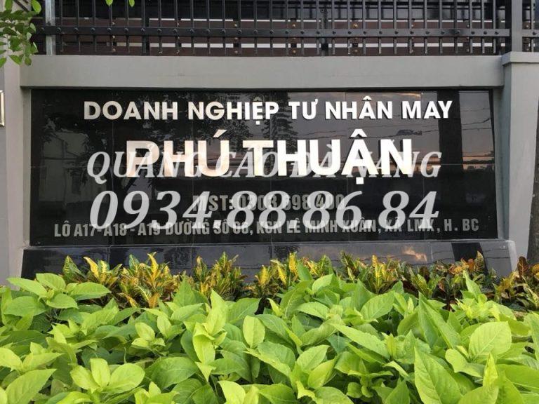 Bảng Chữ Nổi Inox